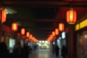 蓝色假日里空荡的游泳池与遮阳伞